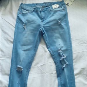 Ripped skinny jeans, blue republic brand new